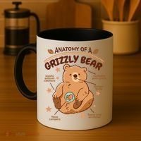 Anatomy Of A Grizzly Bear Coffee Mug thumb 4