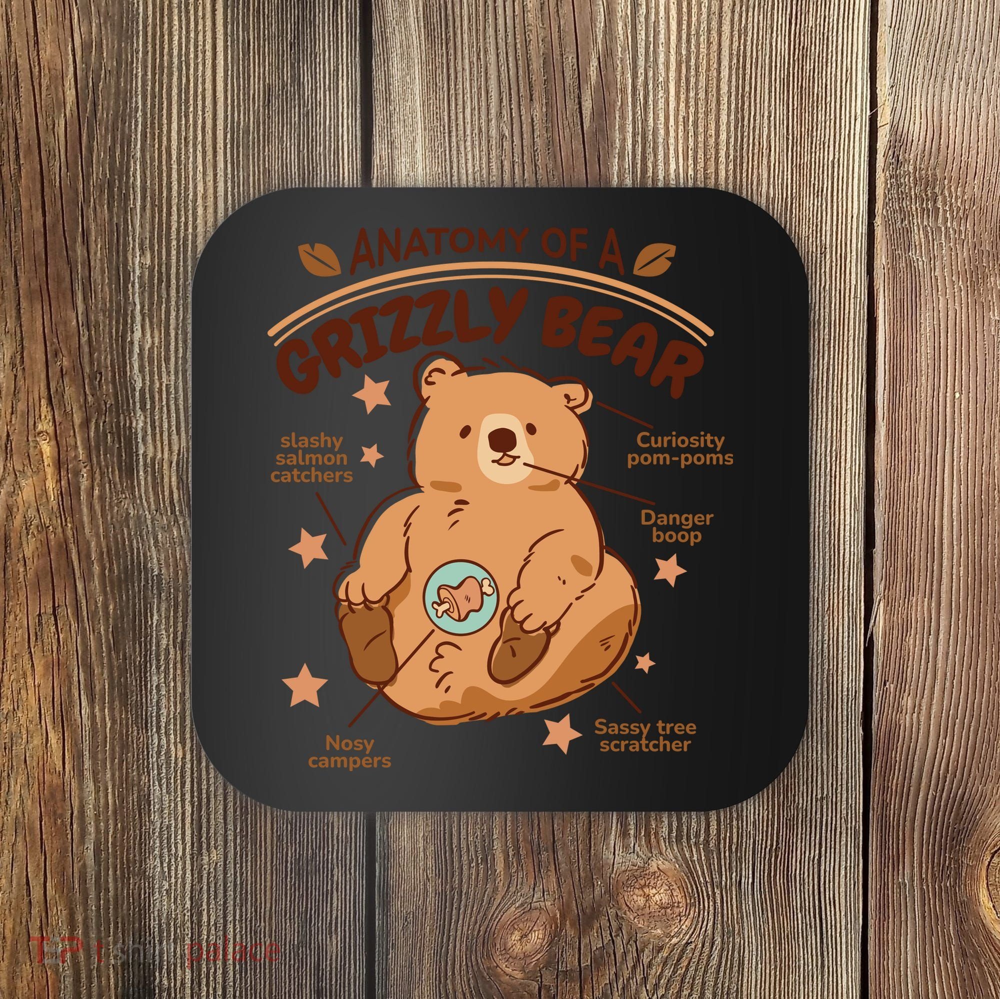 Anatomy Of A Grizzly Bear Coaster