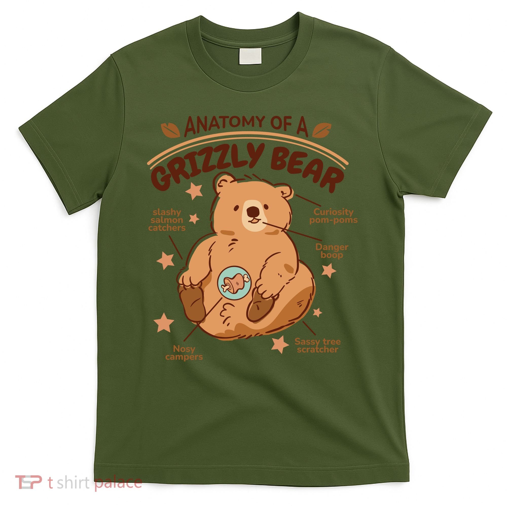 Anatomy Of A Grizzly Bear T-Shirt