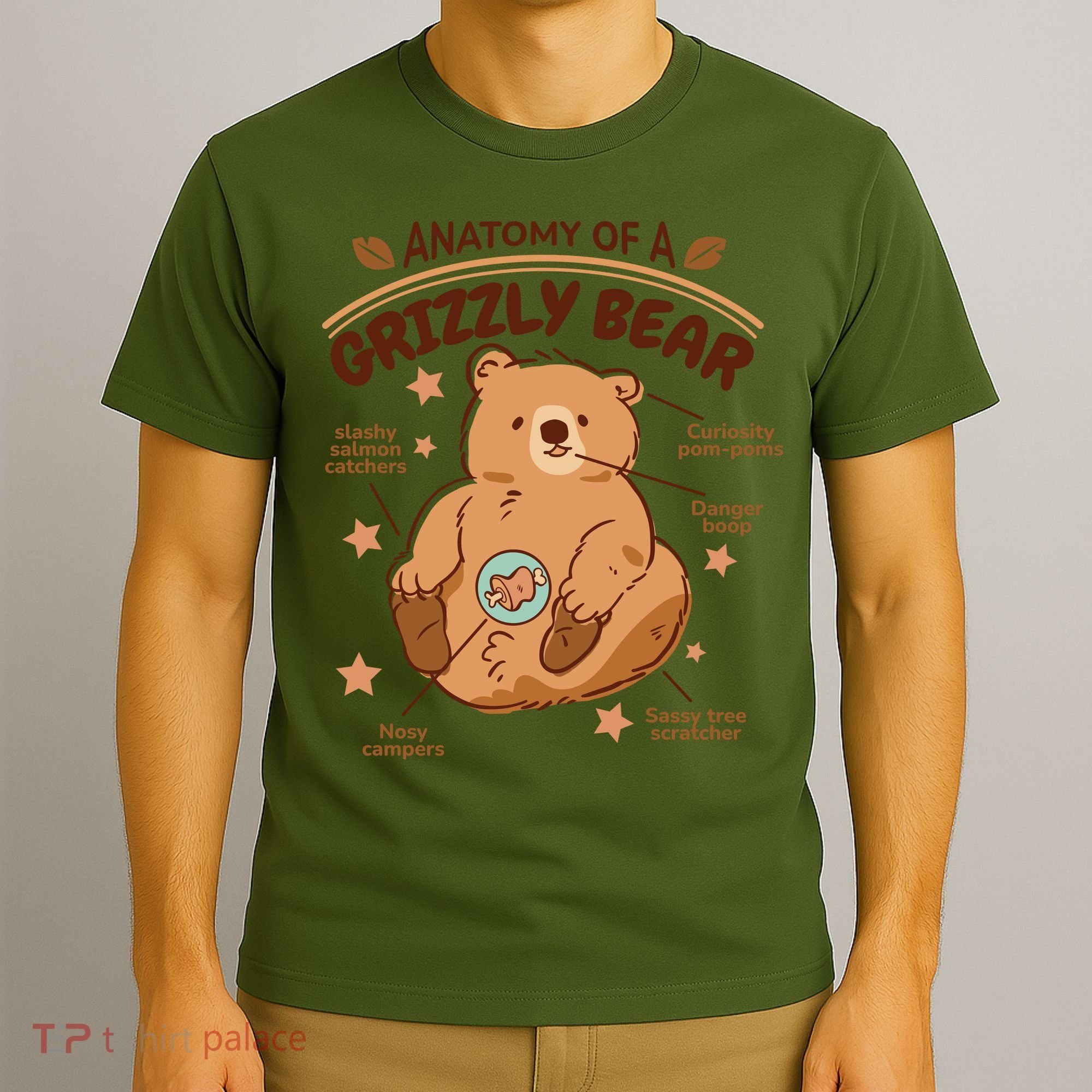 Anatomy Of A Grizzly Bear T-Shirt
