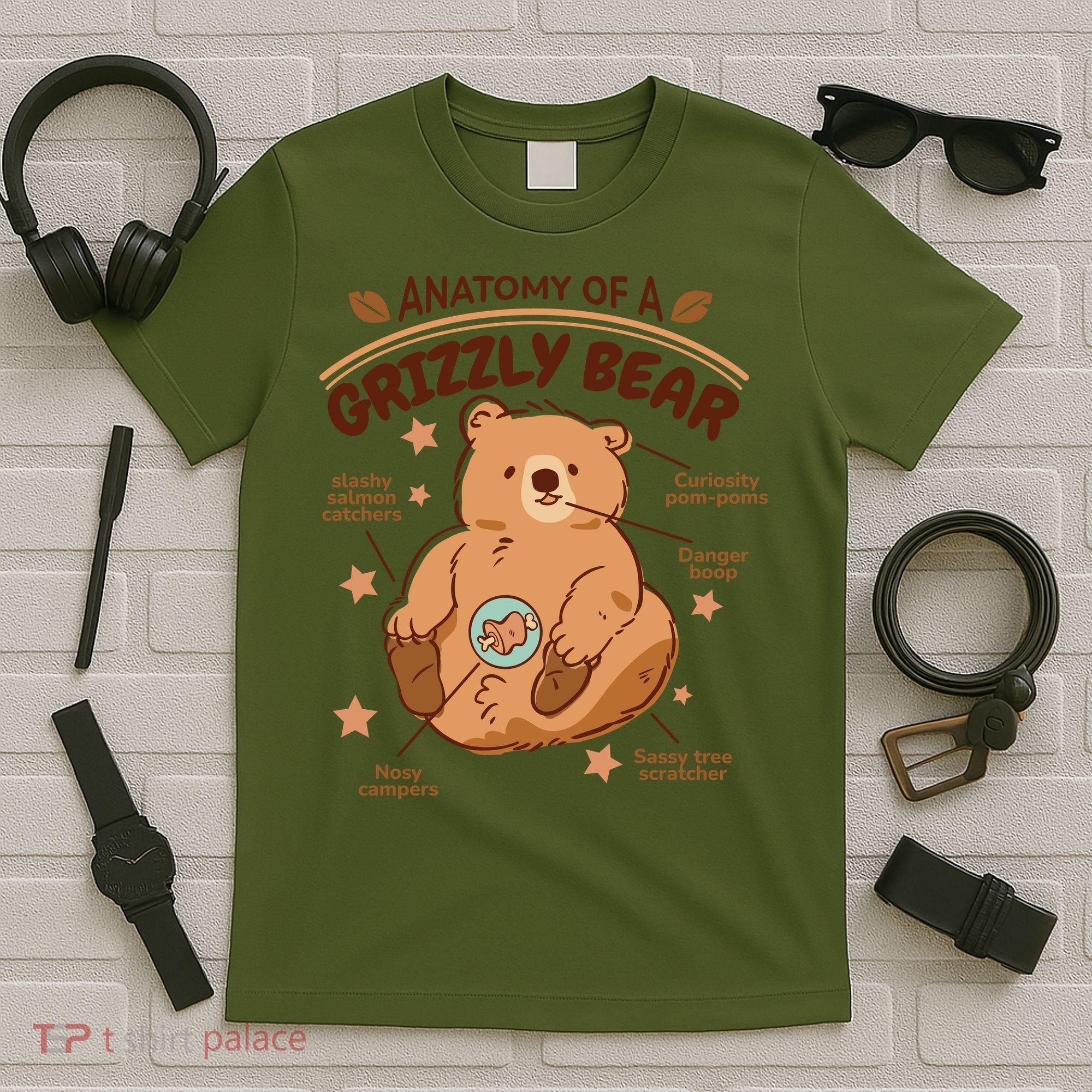 Anatomy Of A Grizzly Bear T-Shirt