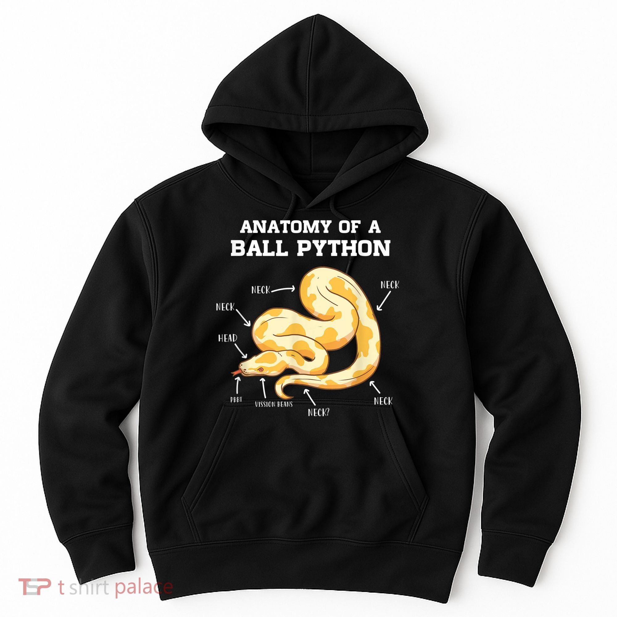 Anatomy Of A Ball Python Reptile Snake Owner Hoodie