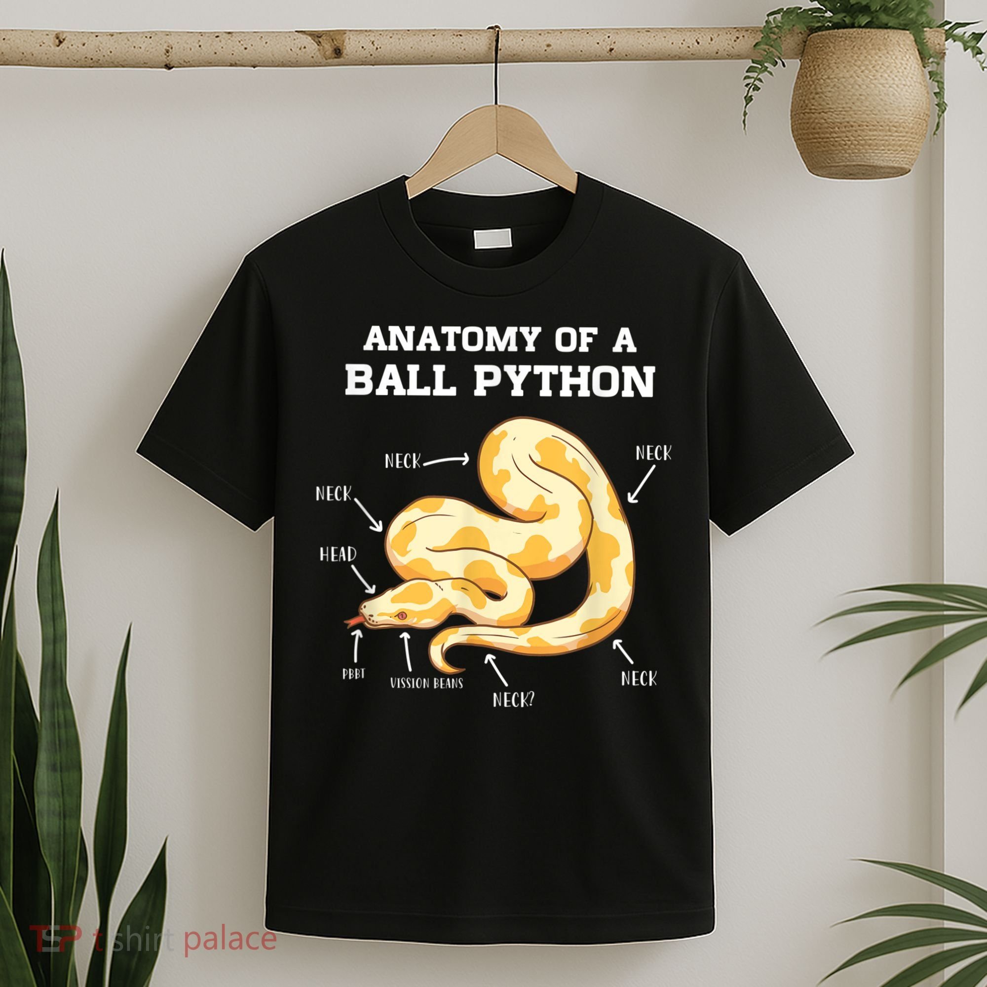 Anatomy Of A Ball Python Reptile Snake Owner T-Shirt