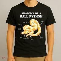 Anatomy Of A Ball Python Reptile Snake Owner T-Shirt thumb 3