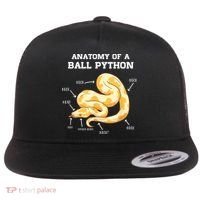 Anatomy Of A Ball Python Reptile Snake Owner Flat Bill Trucker Hat thumb 0