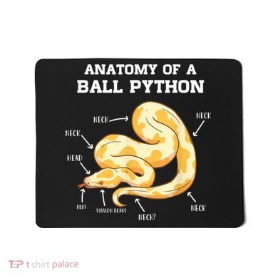 Anatomy Of A Ball Python Reptile Snake Owner Mousepad