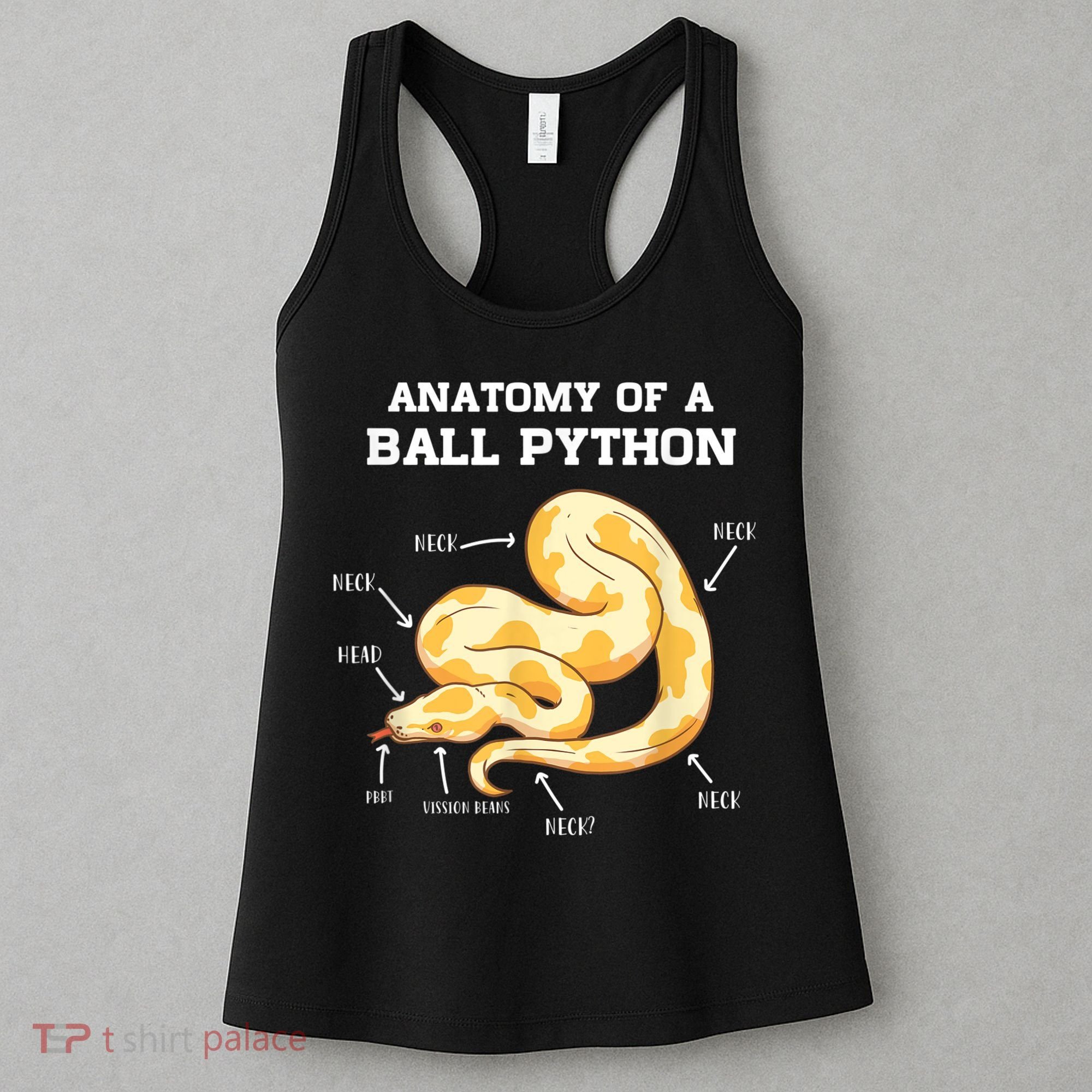Anatomy Of A Ball Python Reptile Snake Owner Women's Tank Top