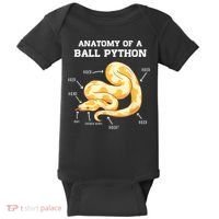 Anatomy Of A Ball Python Reptile Snake Owner Baby Bodysuit thumb 0
