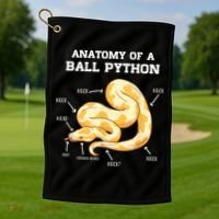 Anatomy Of A Ball Python Reptile Snake Owner Golf Towel thumb 1