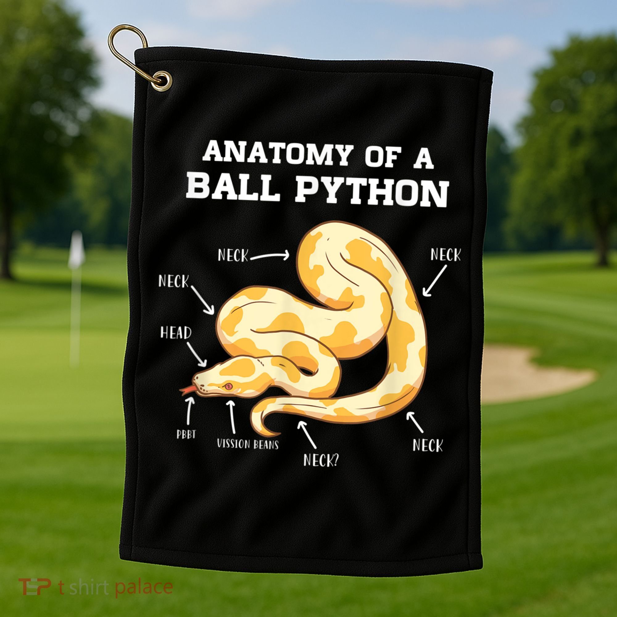 Anatomy Of A Ball Python Reptile Snake Owner Golf Towel
