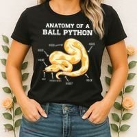 Anatomy Of A Ball Python Reptile Snake Owner Women's T-Shirt thumb 2
