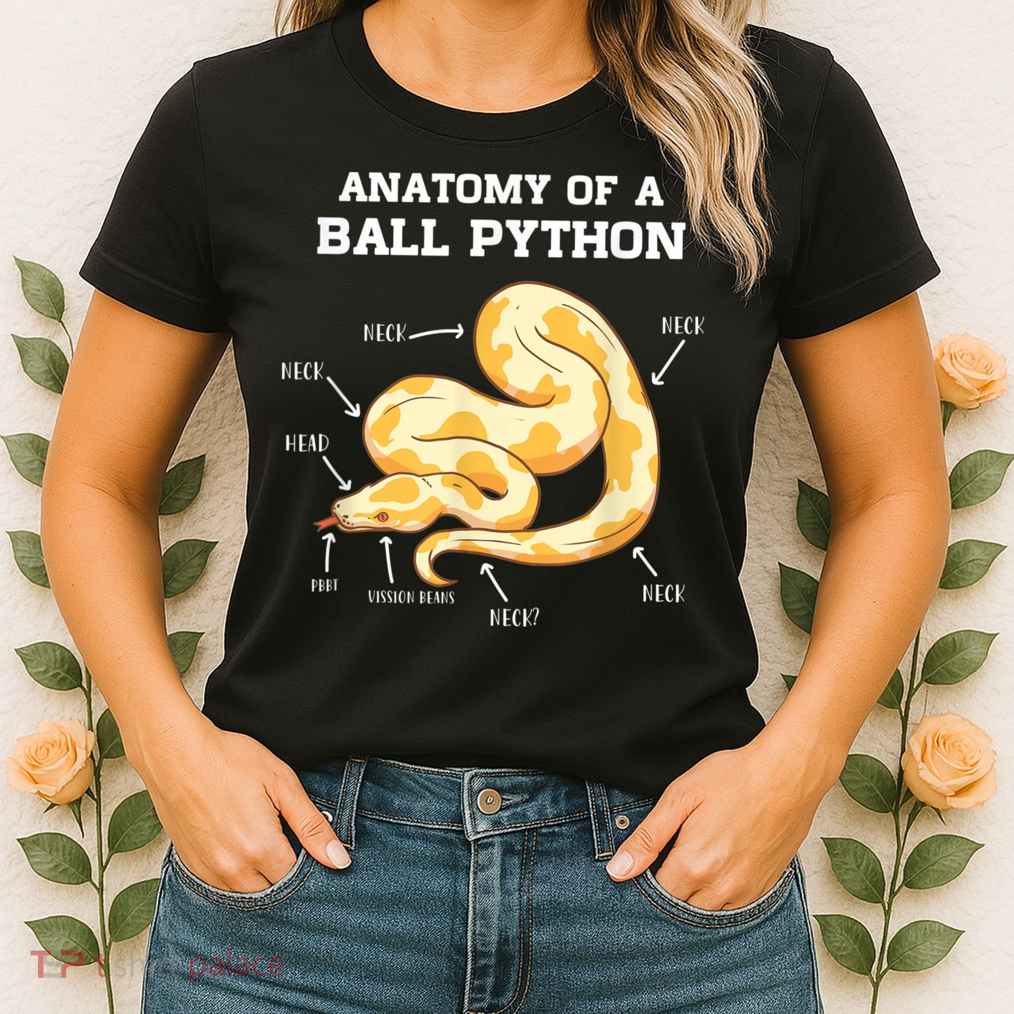 Anatomy Of A Ball Python Reptile Snake Owner Women's T-Shirt