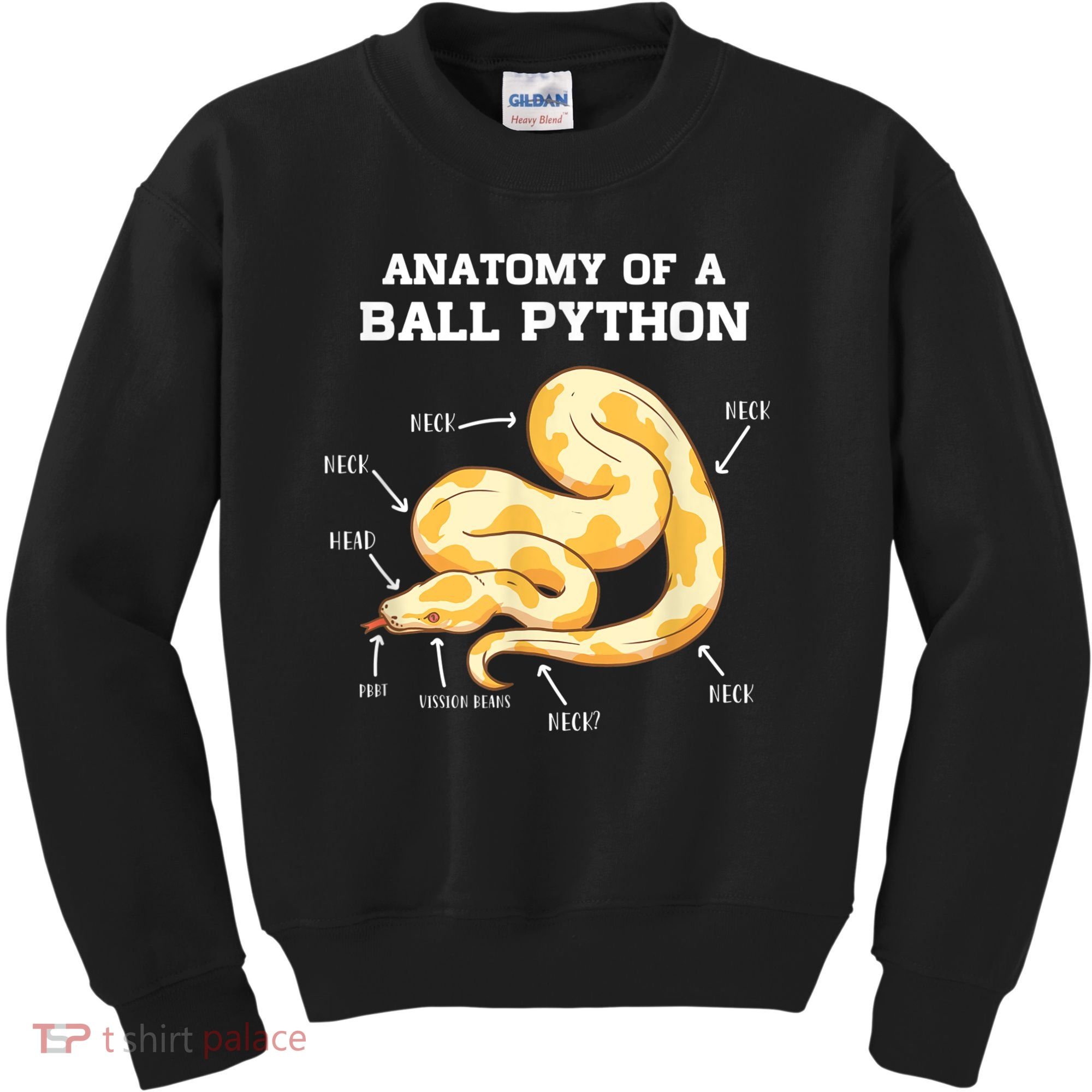 Anatomy Of A Ball Python Reptile Snake Owner Kids Sweatshirt