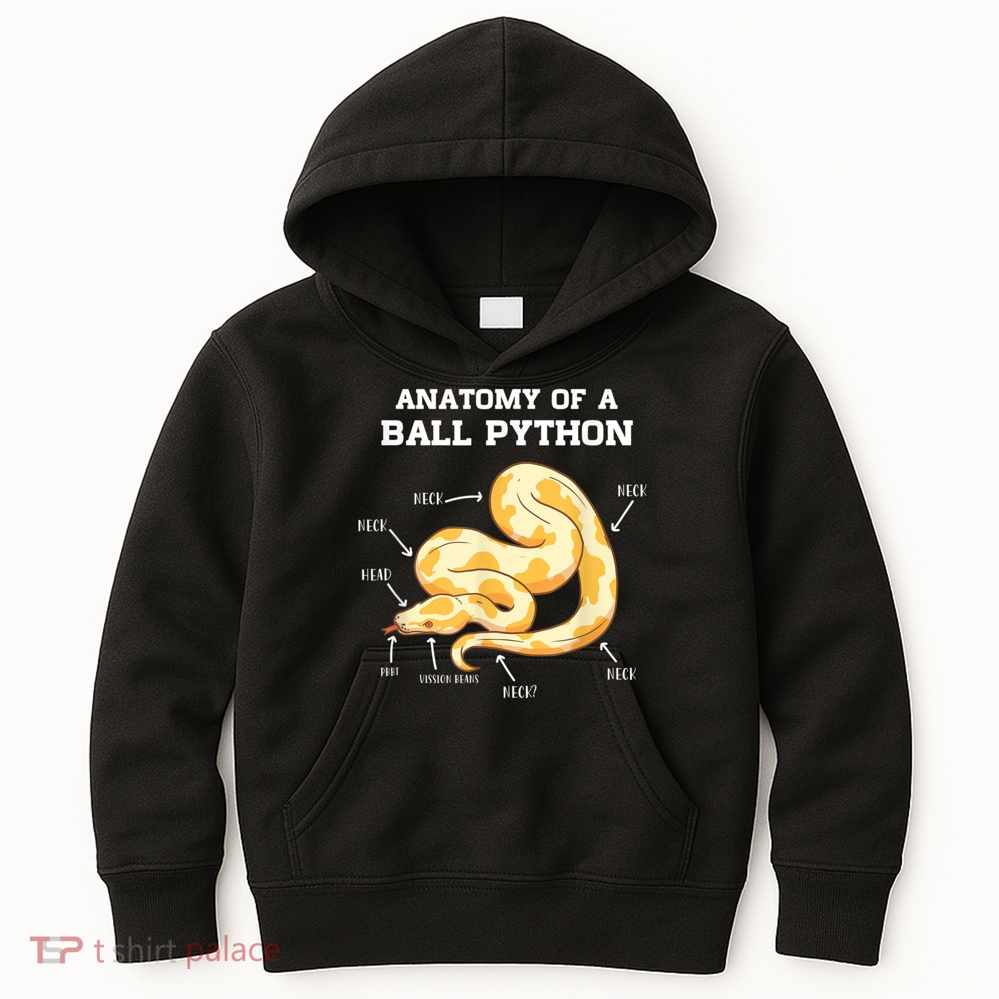 Anatomy Of A Ball Python Reptile Snake Owner Kids Hoodie