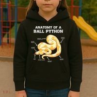 Anatomy Of A Ball Python Reptile Snake Owner Kids Hoodie thumb 3