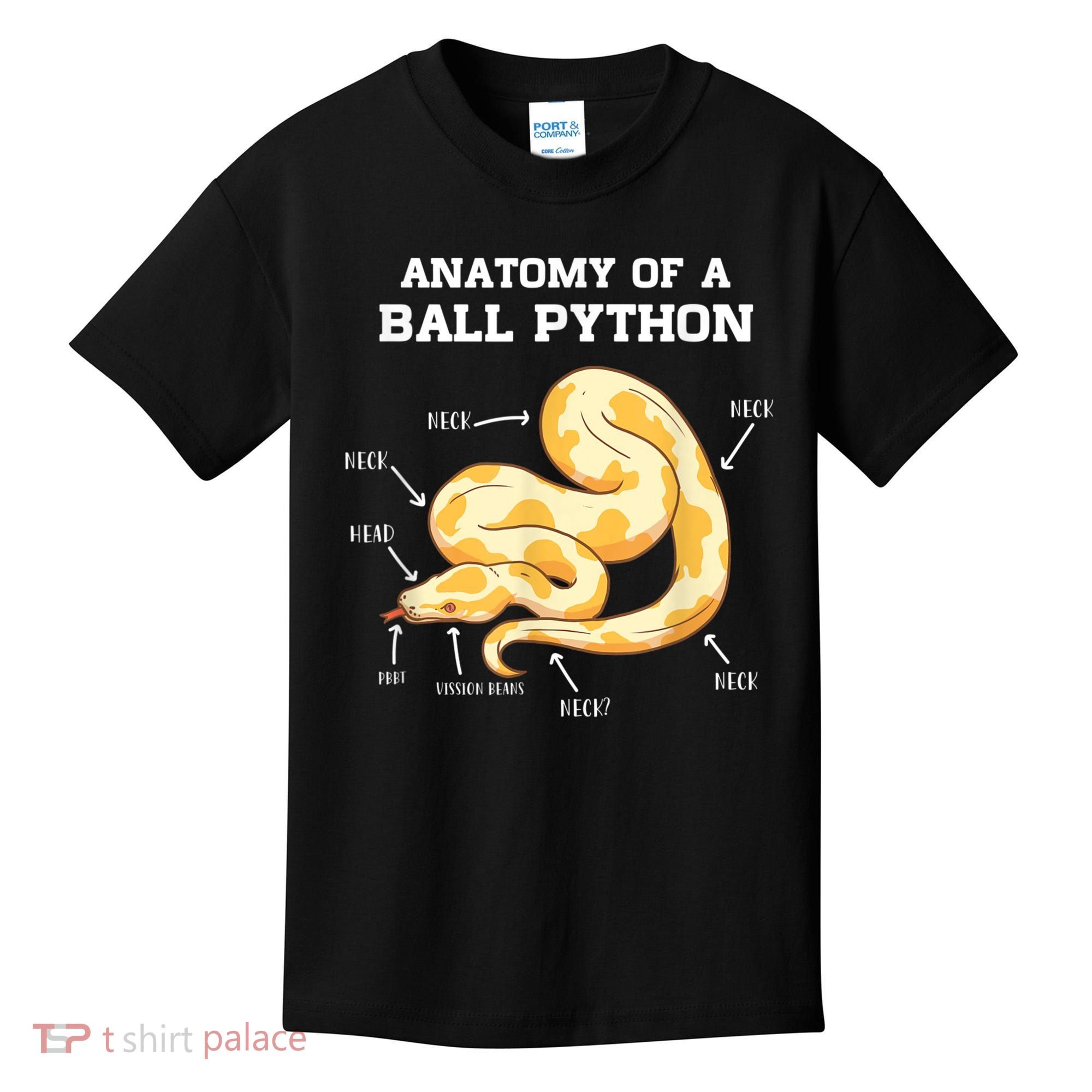 Anatomy Of A Ball Python Reptile Snake Owner Kids T-Shirt