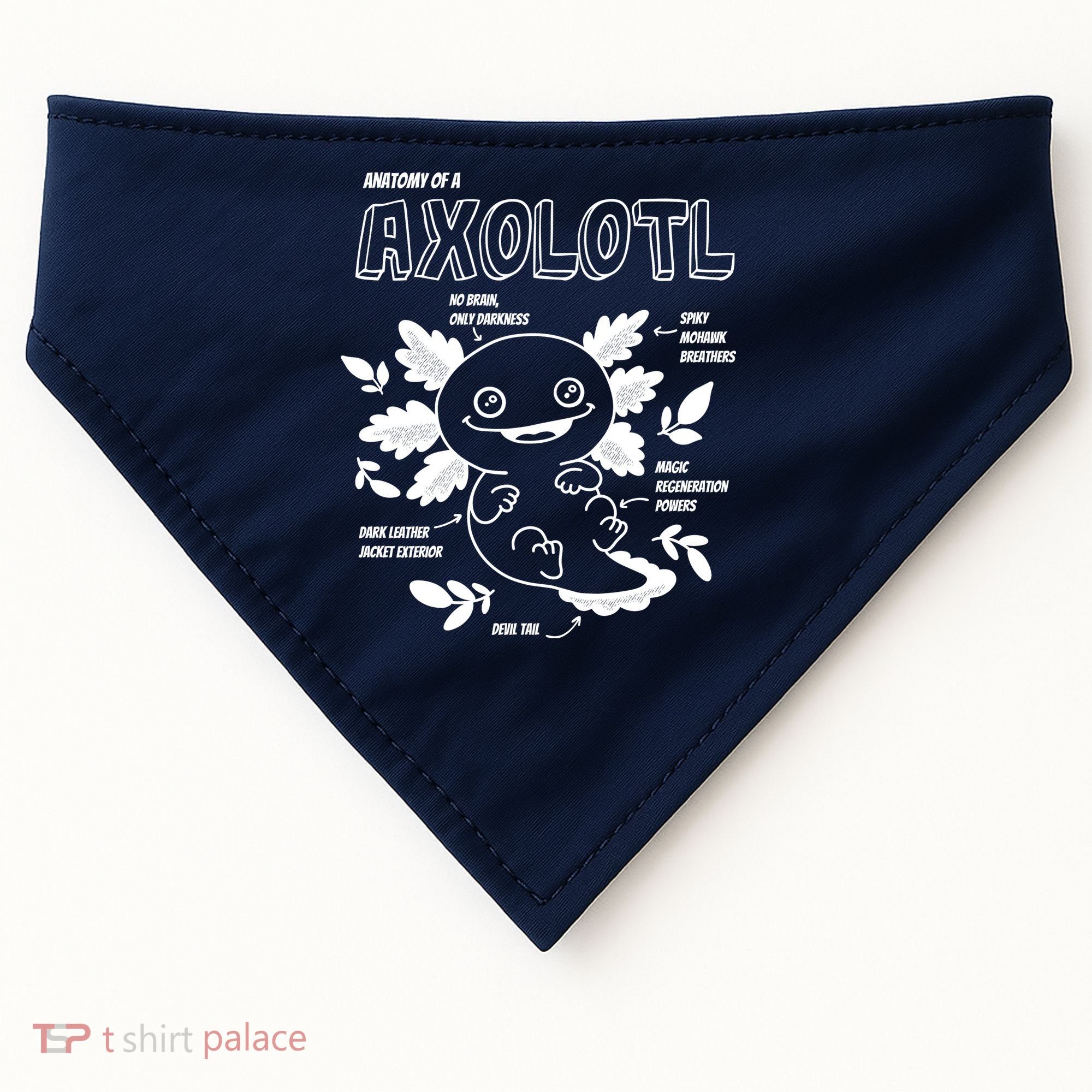 Anatomy Of A Axolotl USA-Made Doggie Bandana