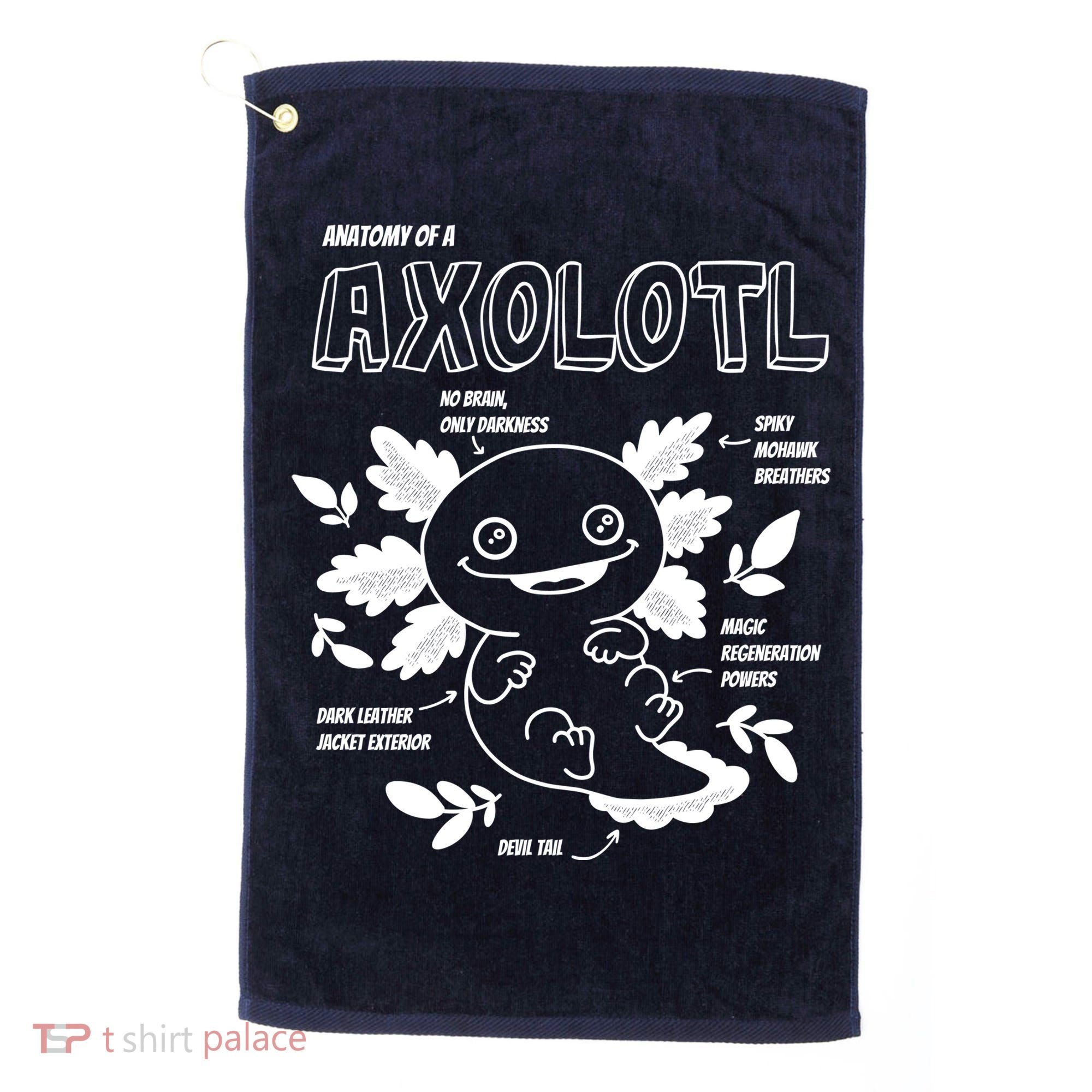 Anatomy Of A Axolotl Golf Towel