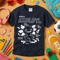 Anatomy Of A Axolotl Kids T-Shirt thumb 3