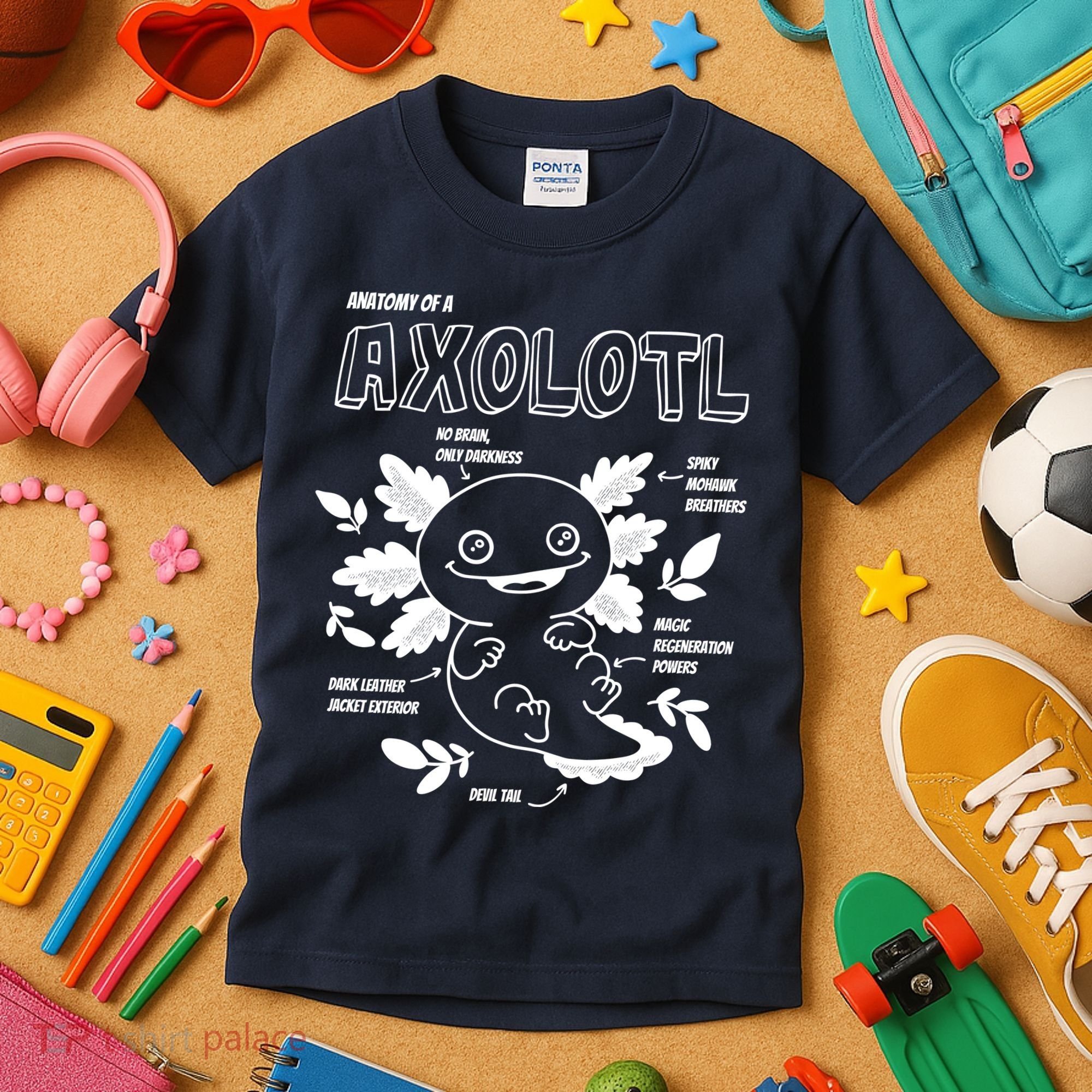 Anatomy Of A Axolotl Kids T-Shirt
