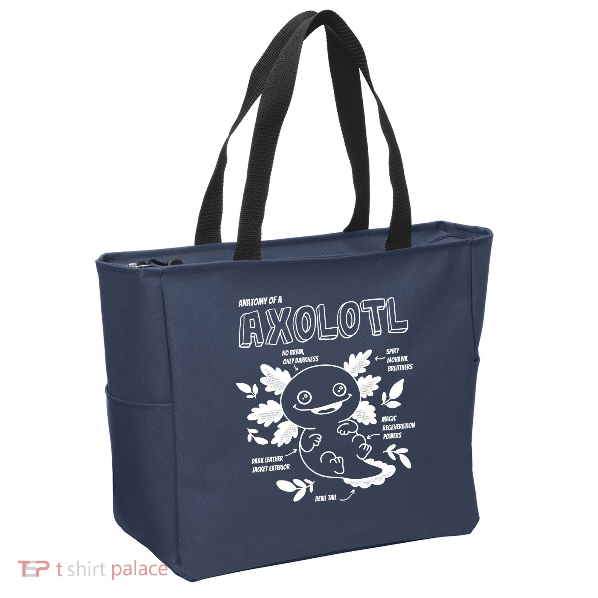 Anatomy Of A Axolotl Tote Bag