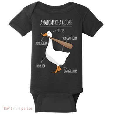 Anatomy Of A Goose Meme Baby Bodysuit