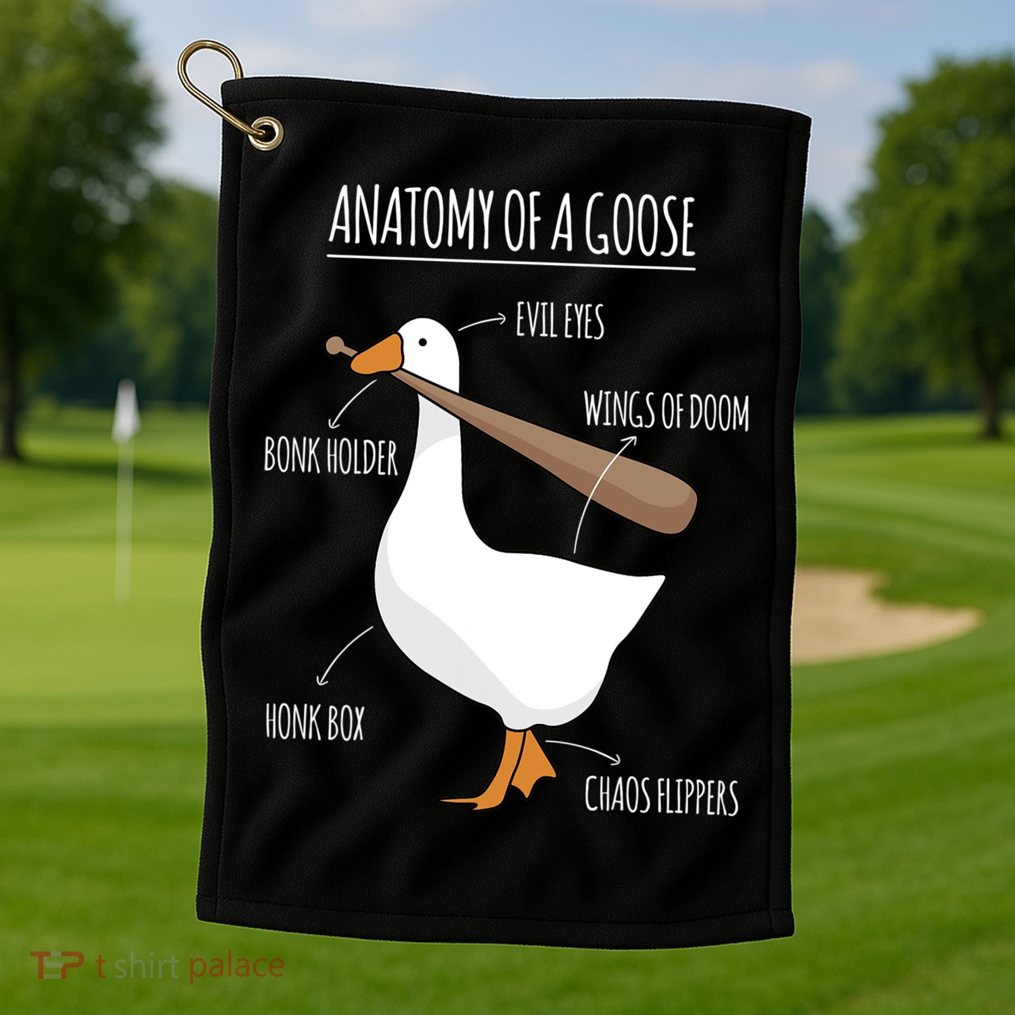 Anatomy Of A Goose Meme Golf Towel