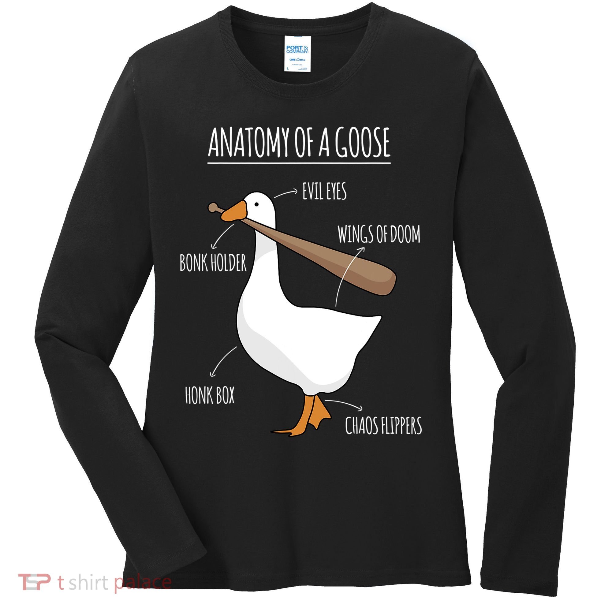 Anatomy Of A Goose Meme Women's Long Sleeve Shirt