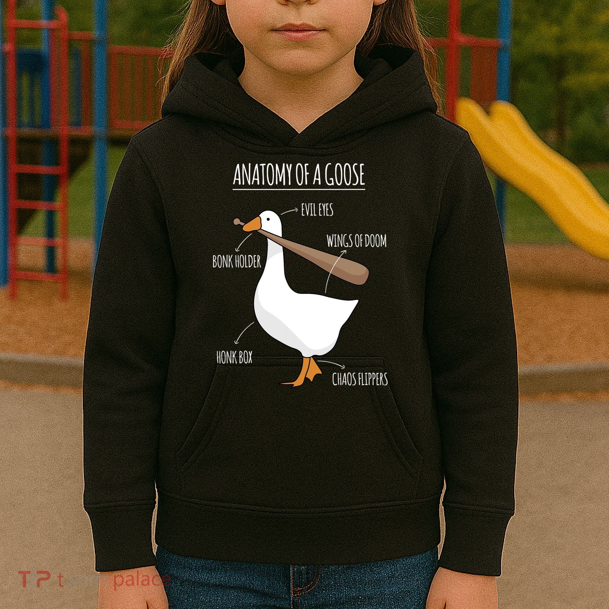 Anatomy Of A Goose Meme Kids Hoodie