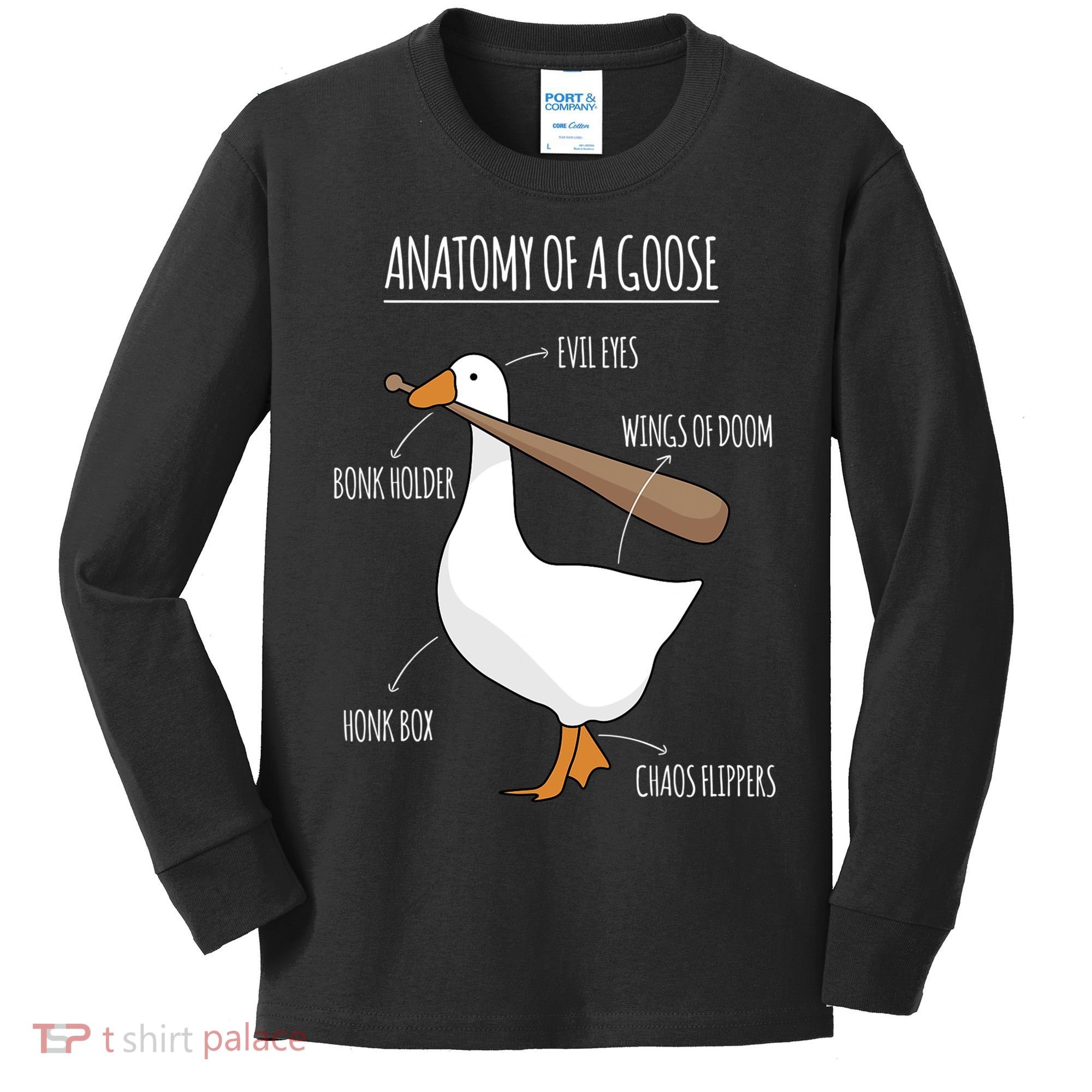 Anatomy Of A Goose Meme Kids Long Sleeve Shirt