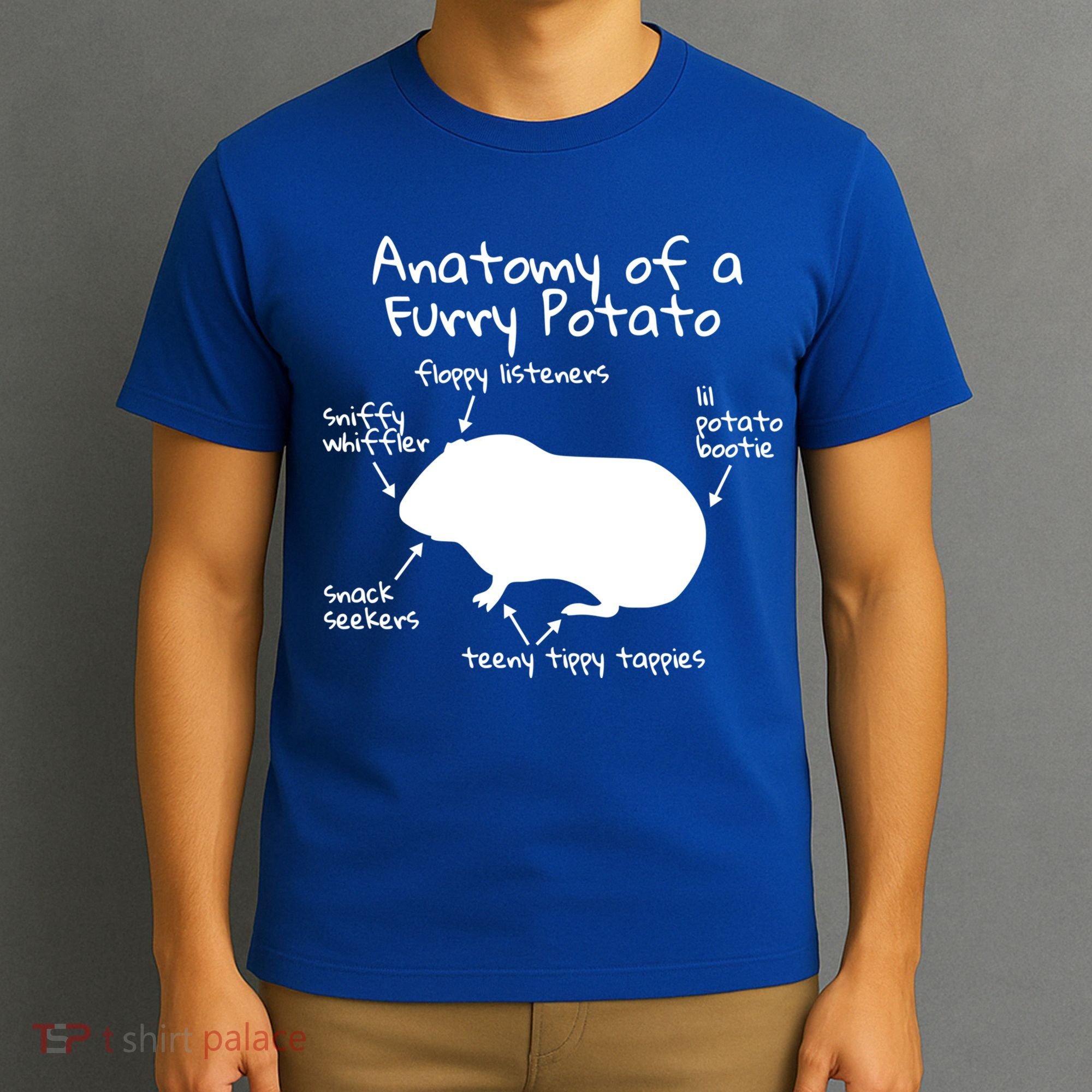 Anatomy Of A Furry Potato Funny Guinea Pig Gift Meaningful Gift T-Shirt