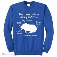 Anatomy Of A Furry Potato Funny Guinea Pig Gift Meaningful Gift Tall Sweatshirt thumb 0