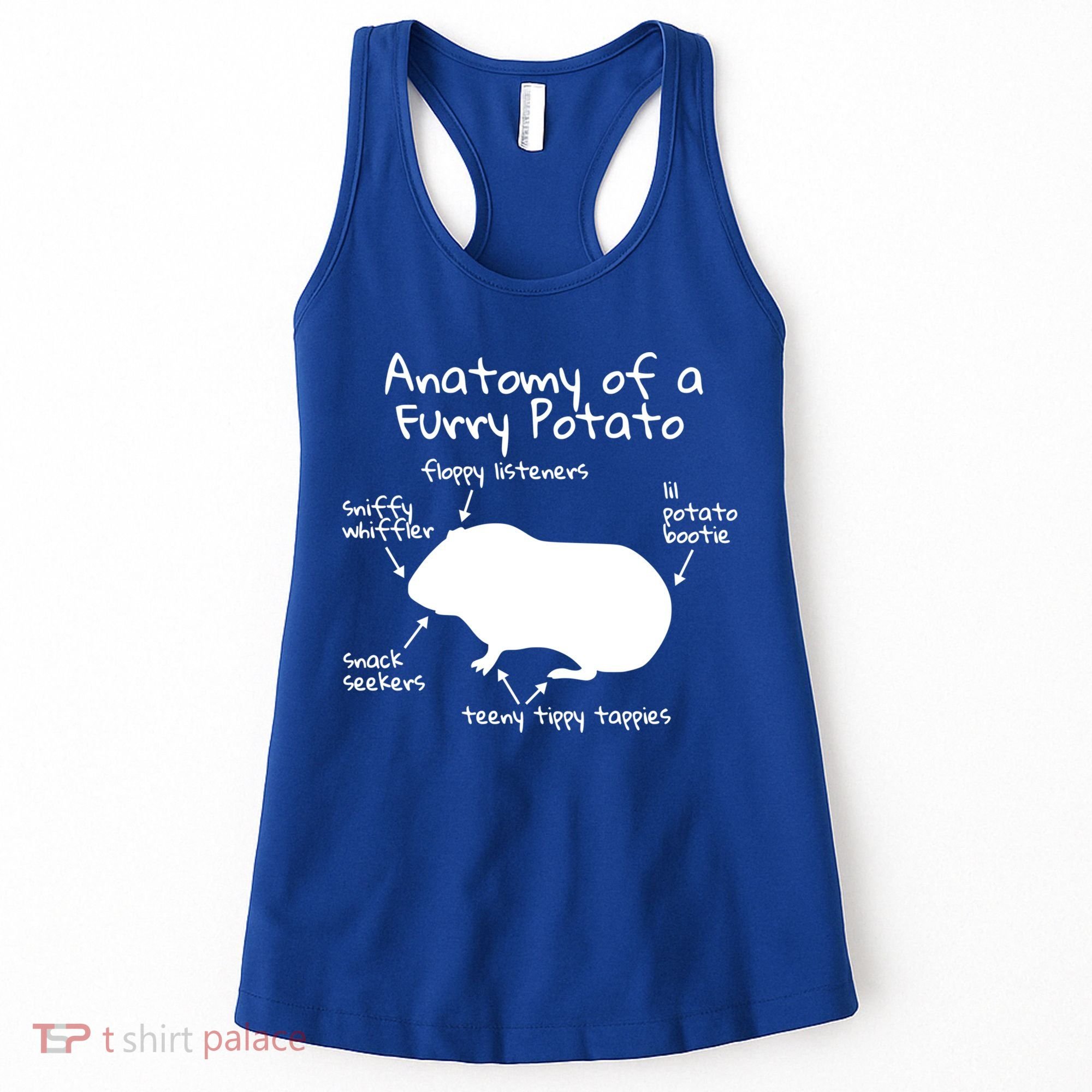Anatomy Of A Furry Potato Funny Guinea Pig Gift Meaningful Gift Women's Tank Top