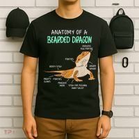 Anatomy Of A Bearded Dragon Bearded Dragon Lizard Pogona Reptile T-Shirt thumb 6