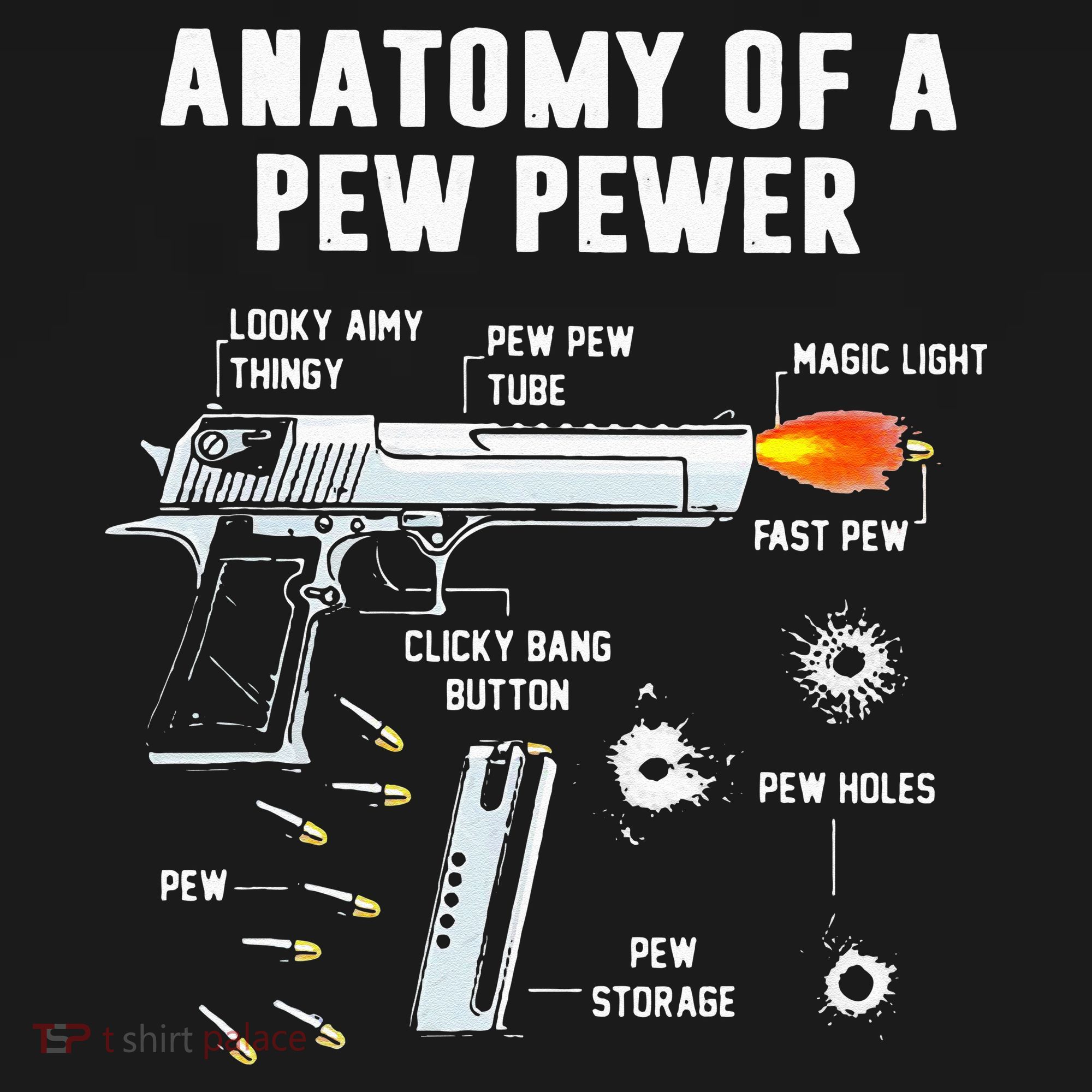 Anatomy Of A Pew Pewer Women's Tank Top