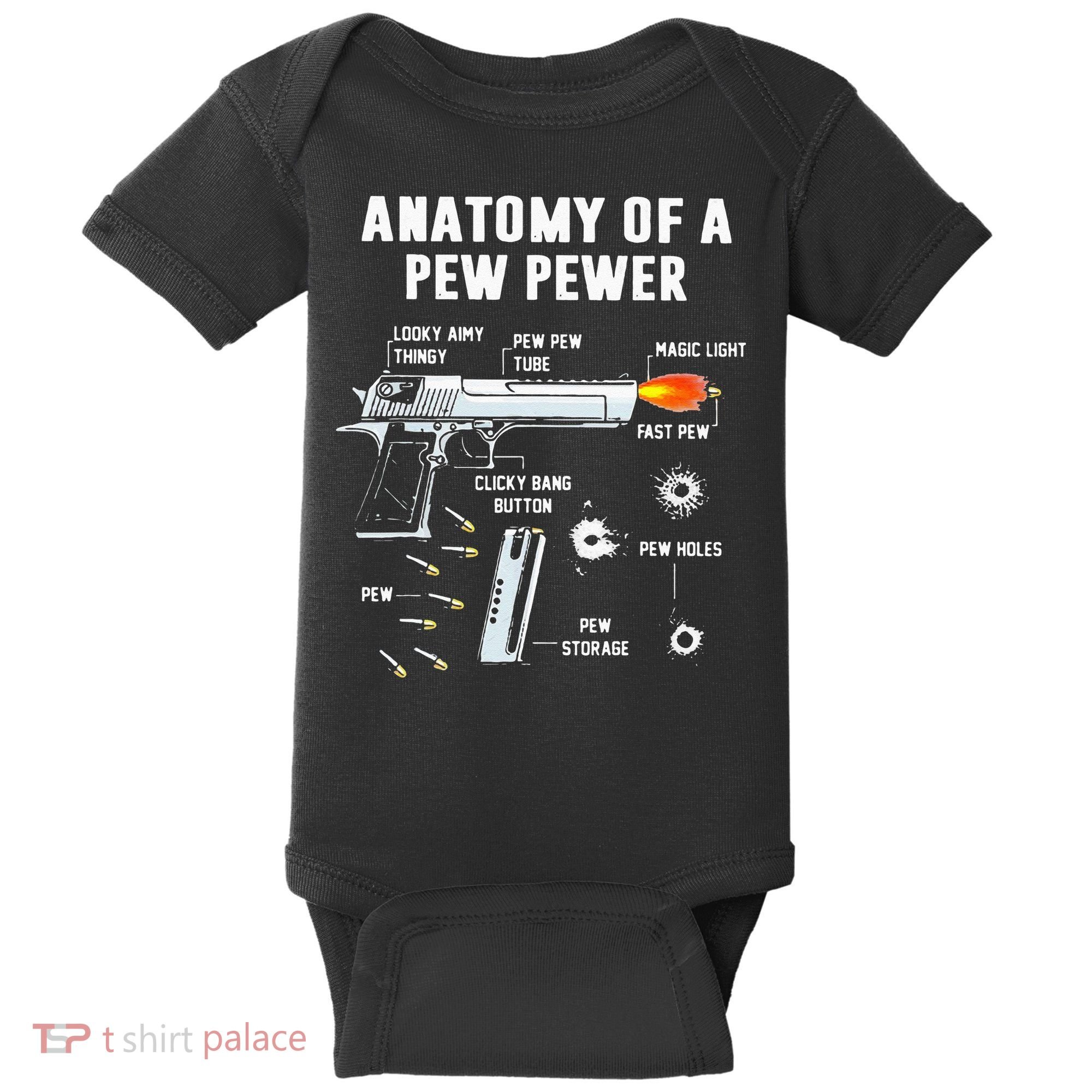Anatomy Of A Pew Pewer Baby Bodysuit