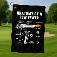 Anatomy Of A Pew Pewer Golf Towel thumb 1