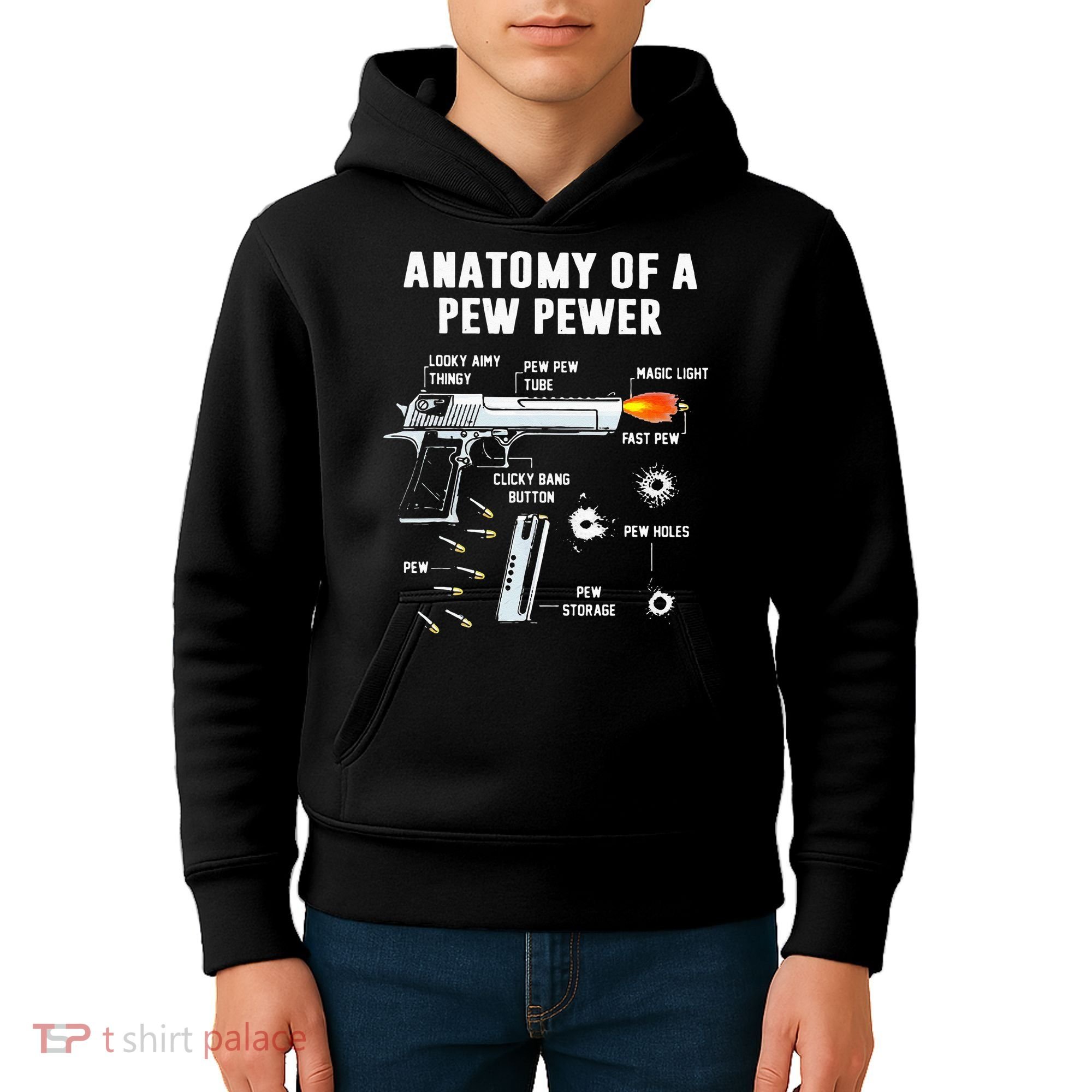 Anatomy Of A Pew Pewer Kids Hoodie