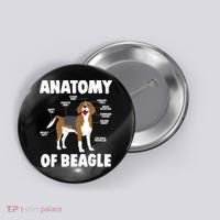 Anatomy Of A Beagle Meaningful Gift Button thumb 0