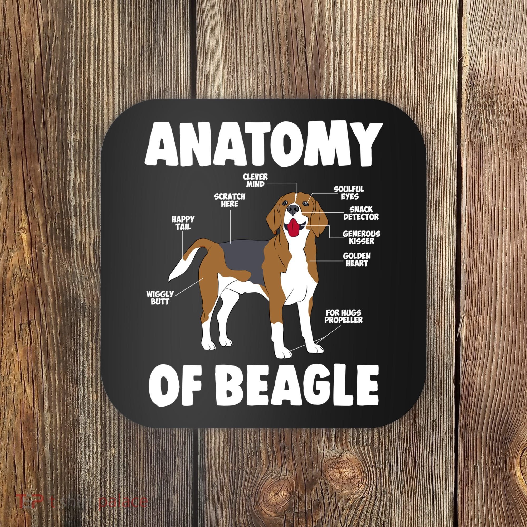 Anatomy Of A Beagle Meaningful Gift Coaster