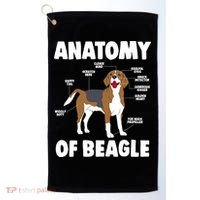 Anatomy Of A Beagle Meaningful Gift Golf Towel thumb 0