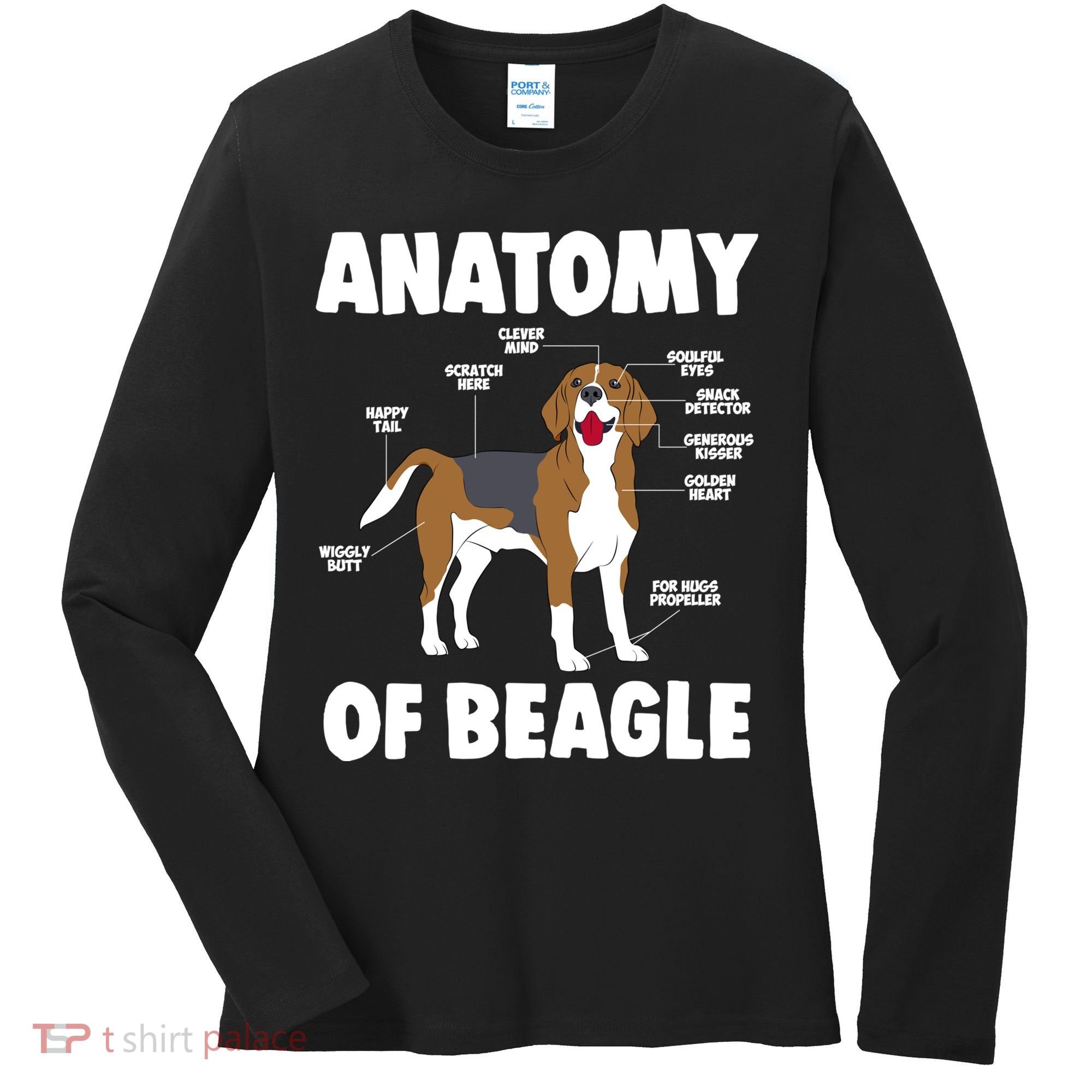 Anatomy Of A Beagle Meaningful Gift Women's Long Sleeve Shirt