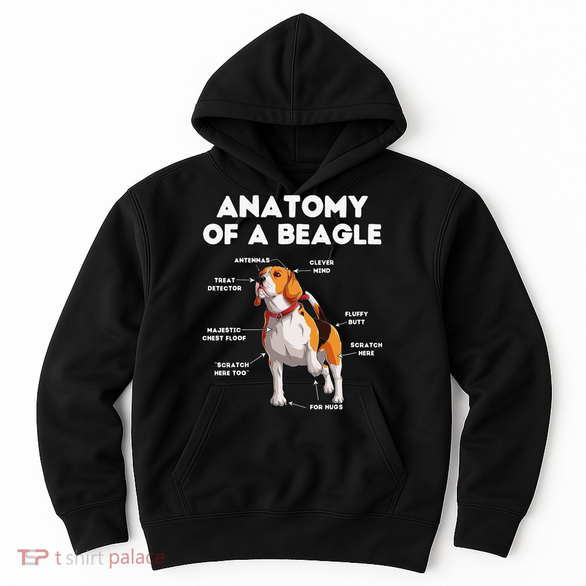 Anatomy of a Beagle Funny Beagle Dog Lover Hoodie