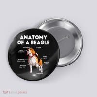 Anatomy of a Beagle Funny Beagle Dog Lover Button thumb 0