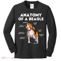 Anatomy of a Beagle Funny Beagle Dog Lover Kids Long Sleeve Shirt thumb 0