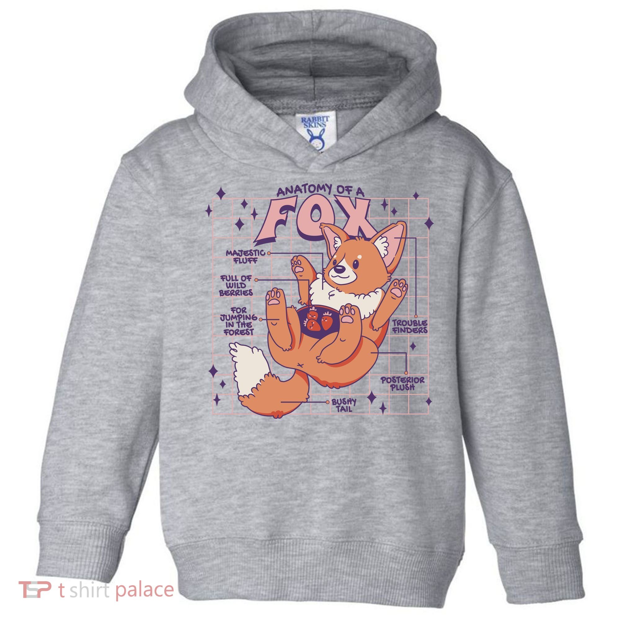 Anatomy Of A Fox Toddler Hoodie