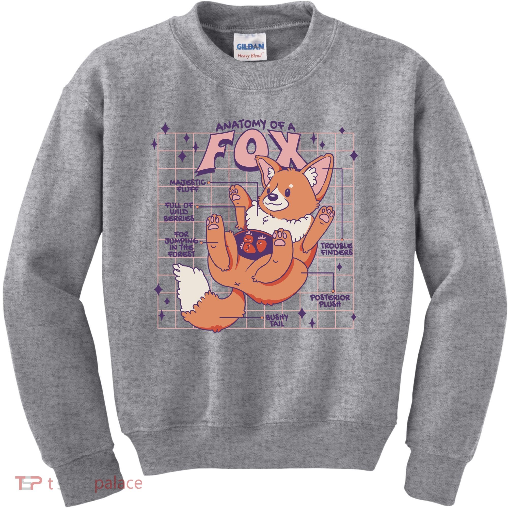 Anatomy Of A Fox Kids Sweatshirt