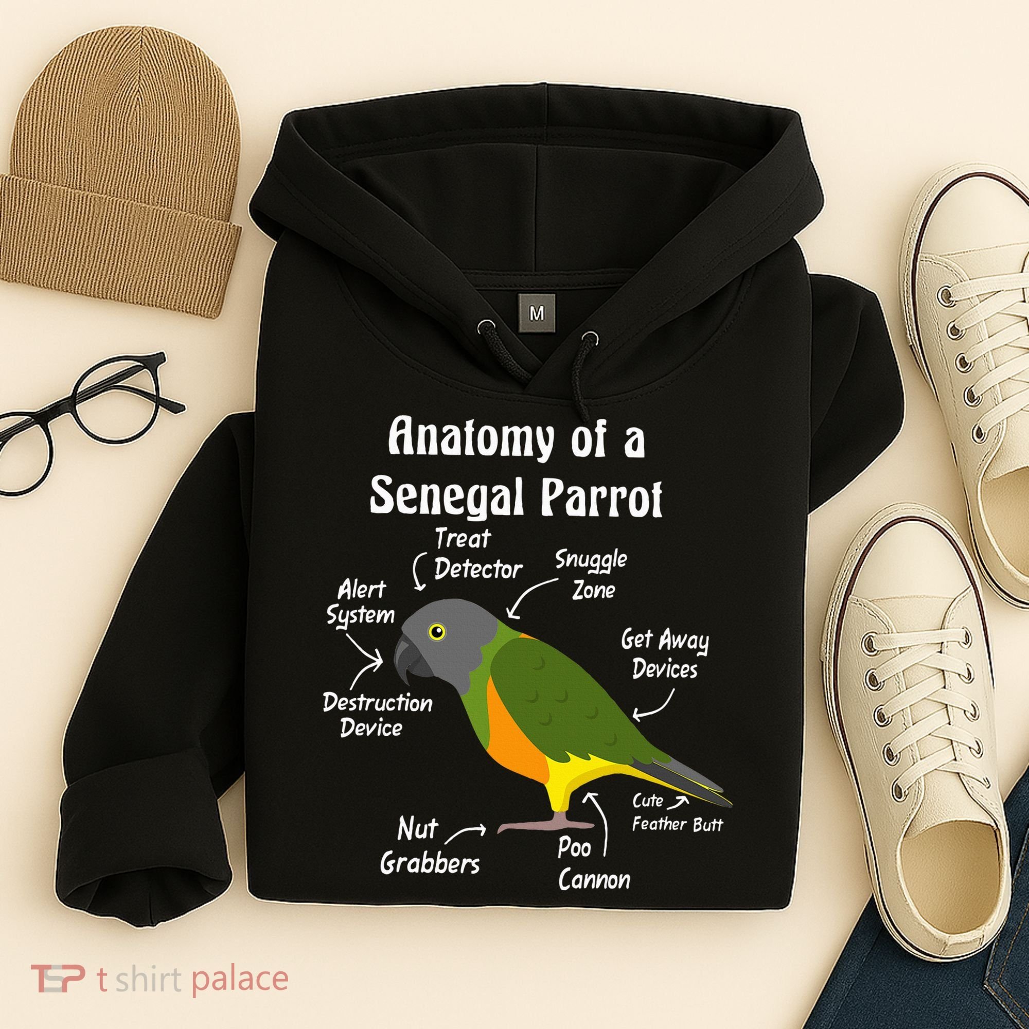 Anatomy Of A Senegal Parrot Hoodie