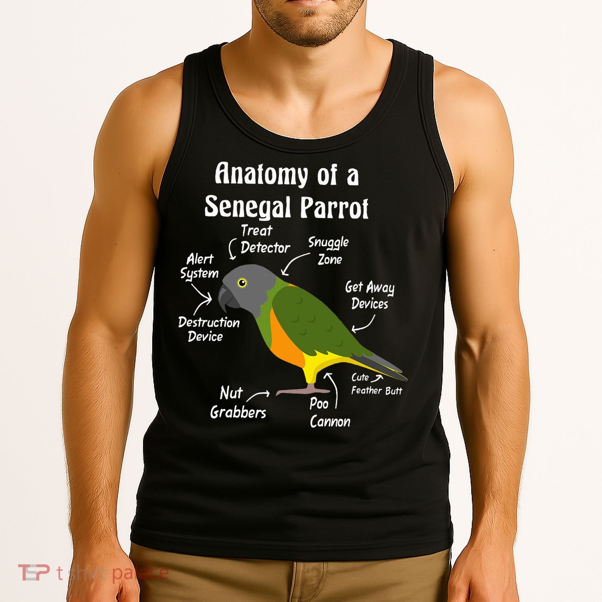 Anatomy Of A Senegal Parrot Tank Top