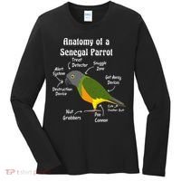 Anatomy Of A Senegal Parrot Women's Long Sleeve Shirt thumb 0